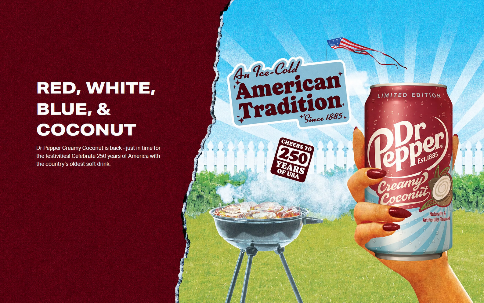 Dr Pepper Creamy Coconut summer artwork